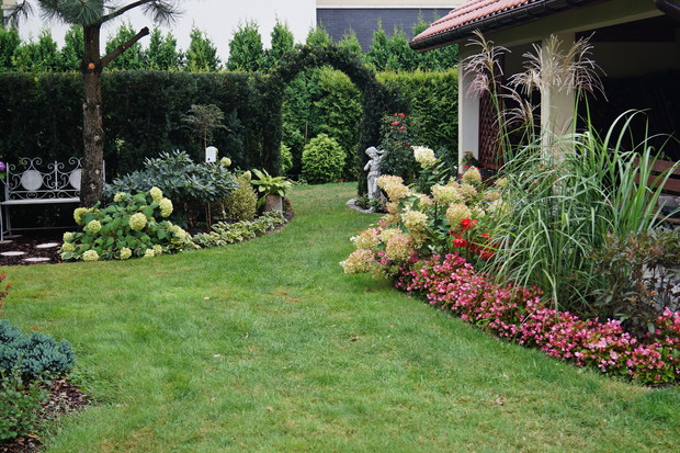 Widok na ogród za domem