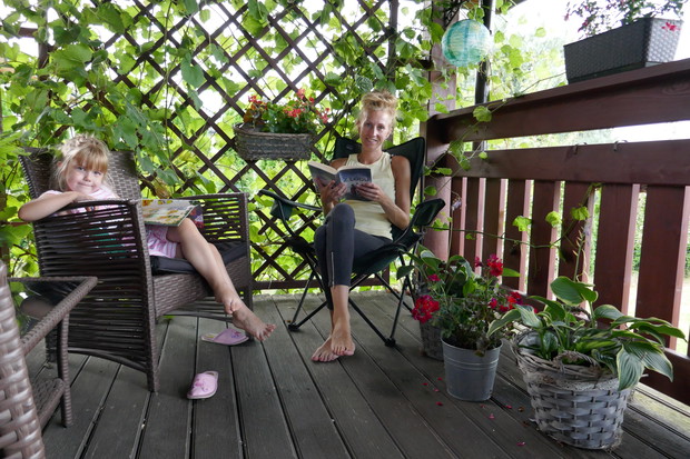 Taras pełen relaksu