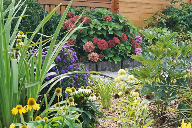 Fragment rabaty przy domku