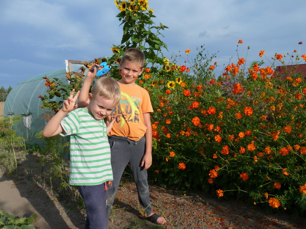 Michał z młodszym bratem