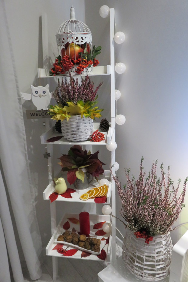 jesienne dekoracje w mieszkanu