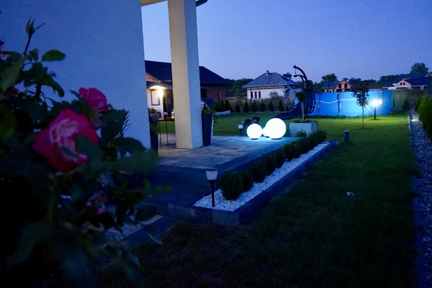 Ogród wieczorową porą