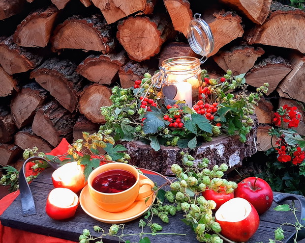 Aranżacja z wykorzystaniem darów natury.