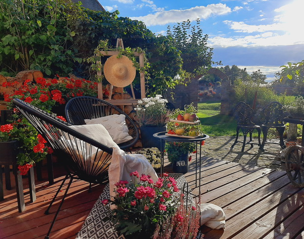 Na tarasie w Jesiennych dekoracjach.