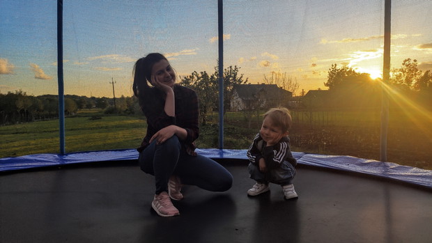 W naszym ogrodzie jest też kącik do zabawy dla wnuka.