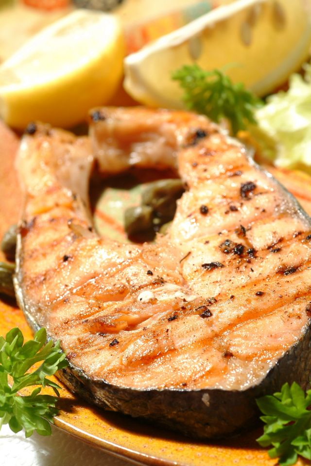 łosoś, grill