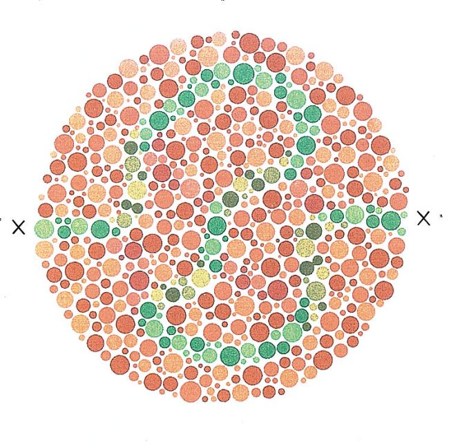 Test na daltonizm, tablica 1 dla małych dzieci
