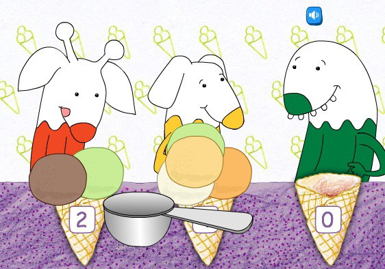 gra lody, nauka liczenia, gra online dla dzieci, gra dla dzieci