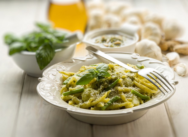 Spaghetti z pesto