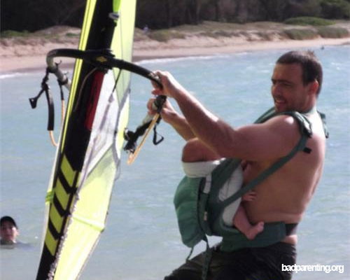 Windsurfing z dzieckiem