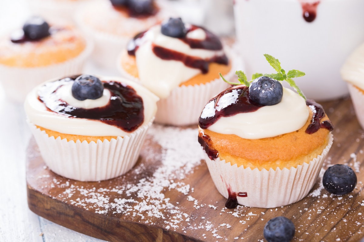 Muffiny z jagodami