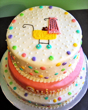 Tort na babyshower od Marthy Stewart