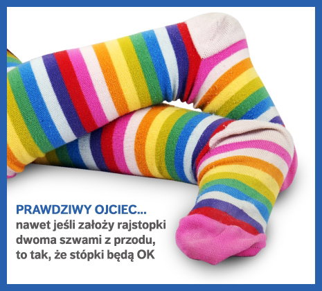 dzień ojca, rajstopki tył do przodu