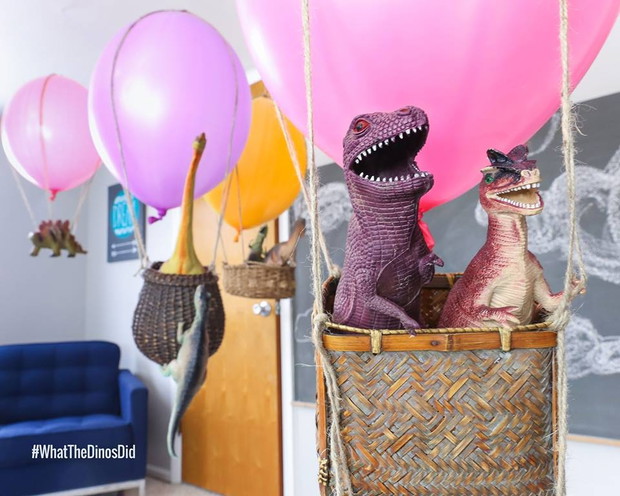 Dinozaury i lot balonem
