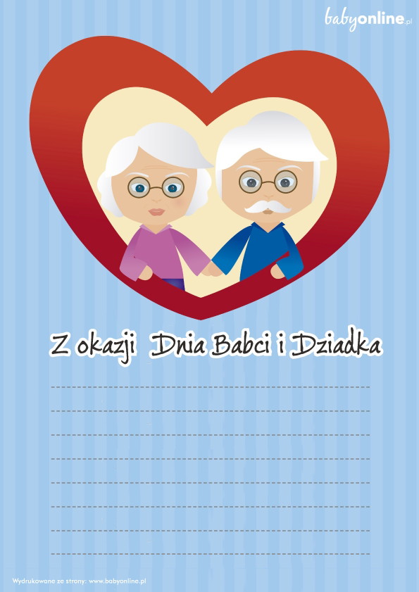 Laurka na dzien babci i dziadka