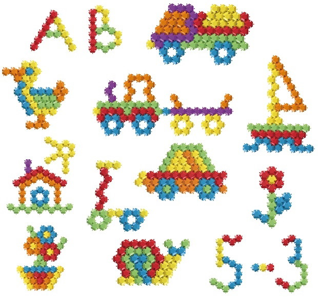 Klocki puzzle - 88 elementów w okrągłym wiaderku