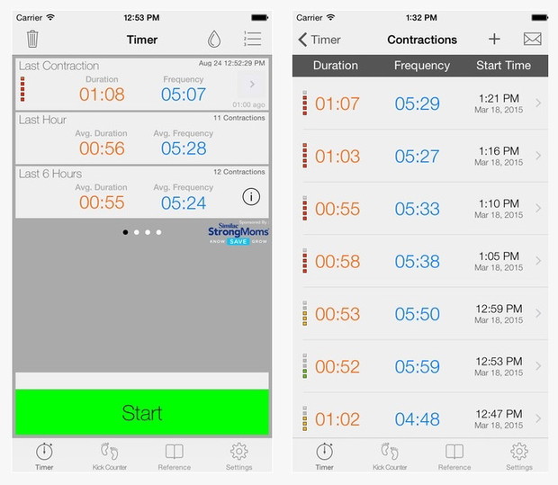 Full Term - Labor Contraction Timer