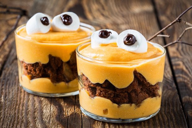 Halloween treats, little monster dessert