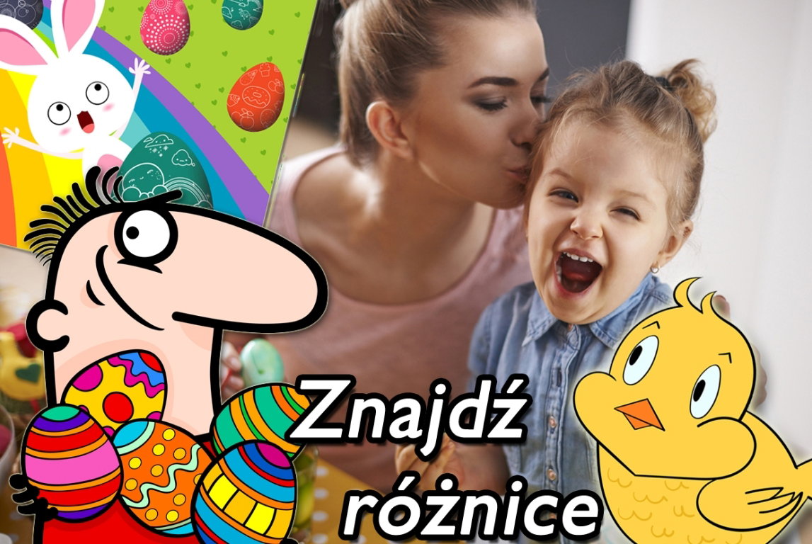 Znajdź różnicę - zabawa dla dzieci na Wielkanoc