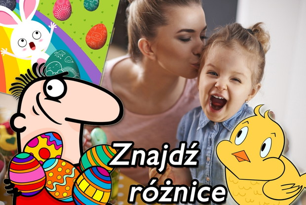 Znajdź różnicę - zabawa dla dzieci na Wielkanoc