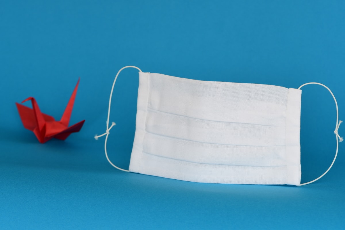 maseczka origami z ręcznika papierowego