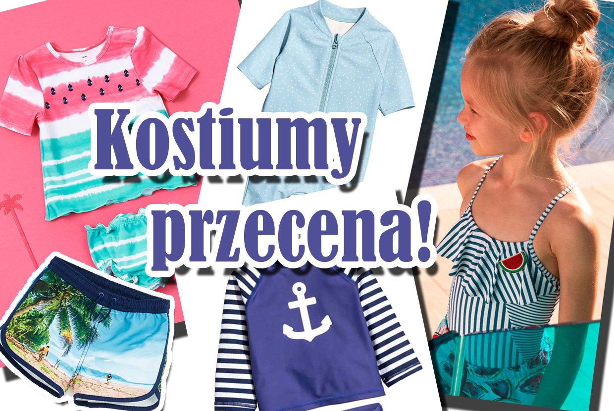 kostiumy kąpielowe i kąpielówki dla dzieci z wyprzedaży 2017