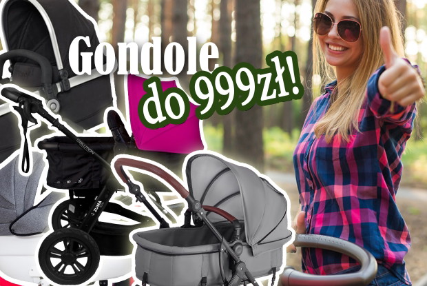 Wózki gondole głęboko-spacerowe za mniej niż 1000 zł