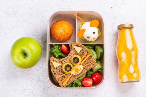 Back to school breakfast background