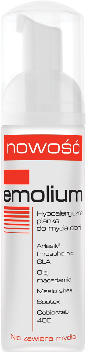 Hypoalergiczna pianka do mycia dłoni Emolium, kosmetyki Emolium
