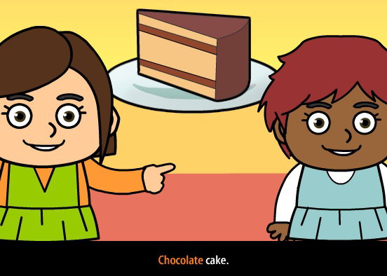 chocolate cake, ciasto, gra dla dzieci, angielski dla dzieci