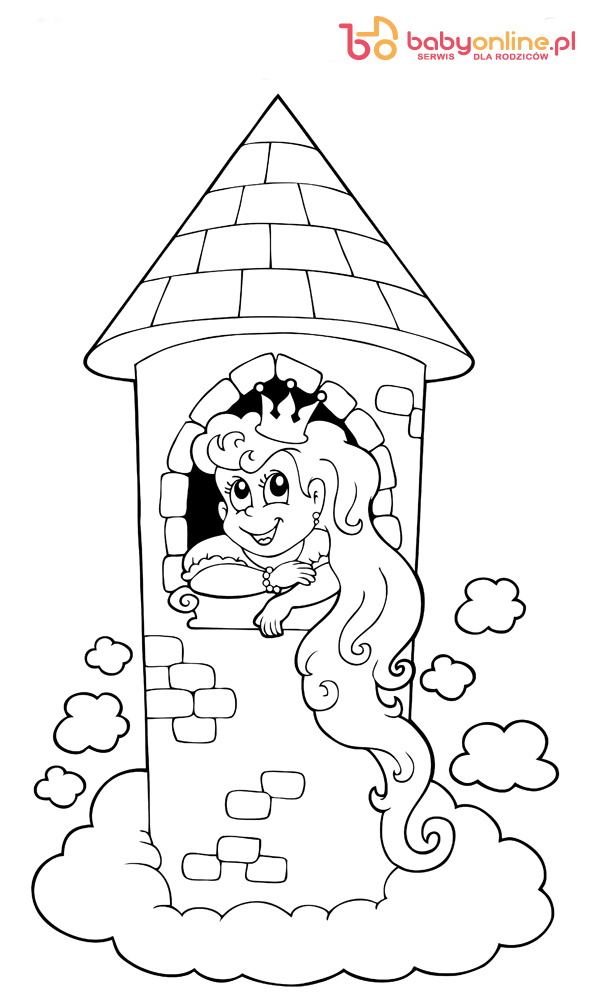 Coloring book princess theme 1