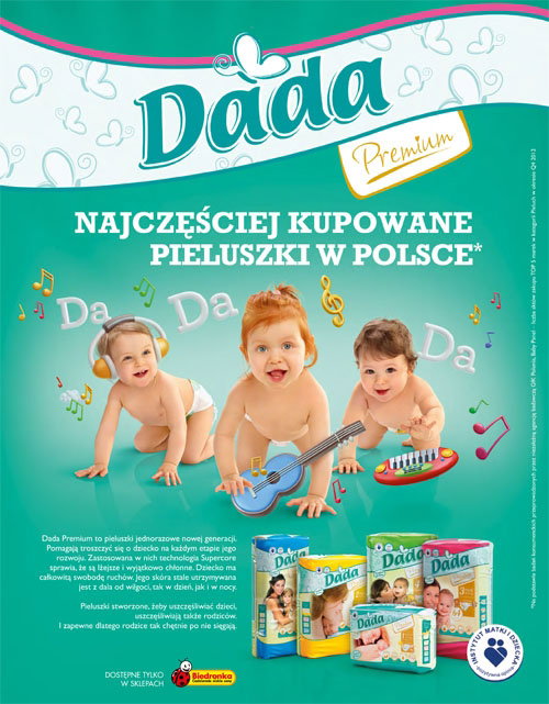 pieluszki Dada, pieluchy Dada, pieluchy jednorazowe