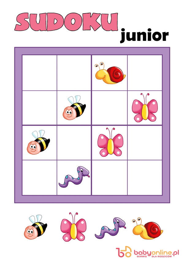 sudoku, sudoku dla dzieci, sudoku do druku, sudoku online, gra sudoku