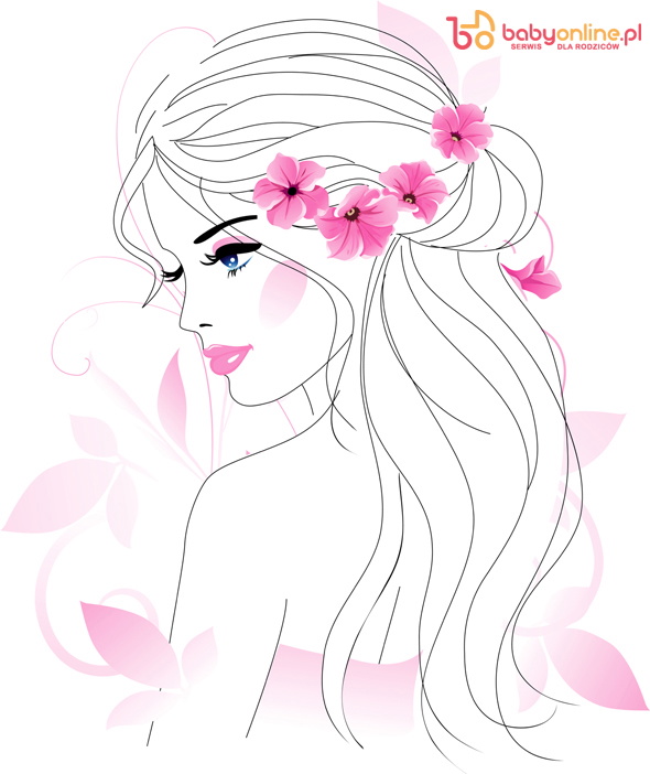 Woman with flowers