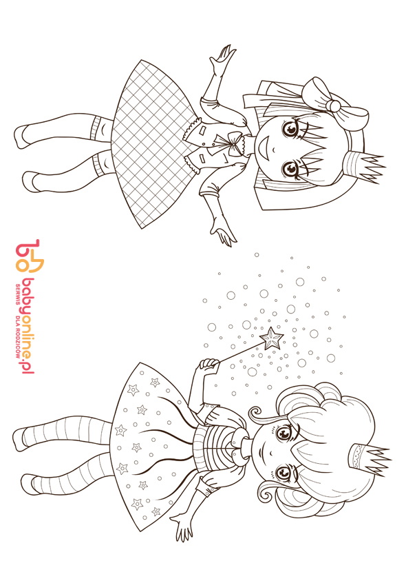 Coloring  book page – princesses 1