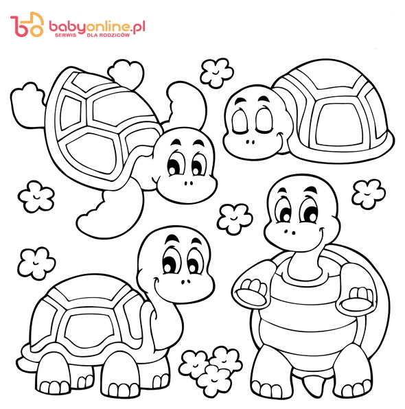 Coloring book turtle theme 1