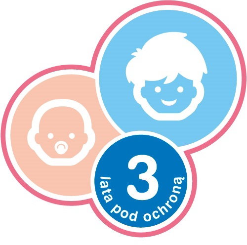 Logotyp programu edukacyjnego "3 lata pod ochroną"
