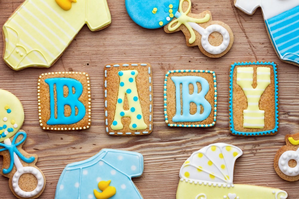 baby shower, pierniczki na przyjęcie
