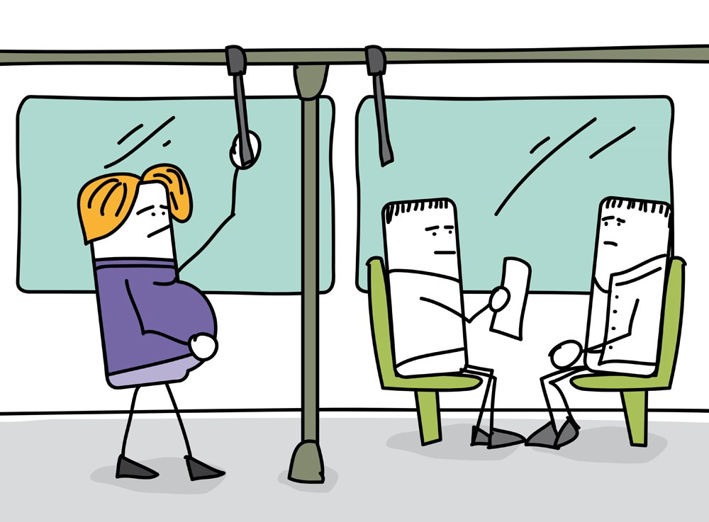 ciąża, autobus