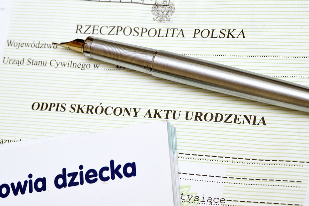 Odpis skrócony aktu urodzenia, dokument, akt urodzenia