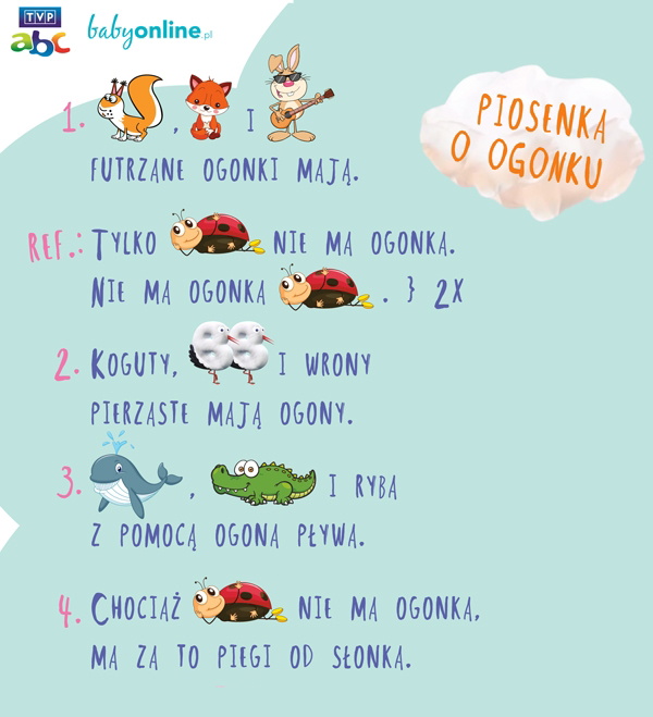 Piosenka dla dzieci do druku
