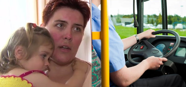 Zmieniała pieluchę w autobusie