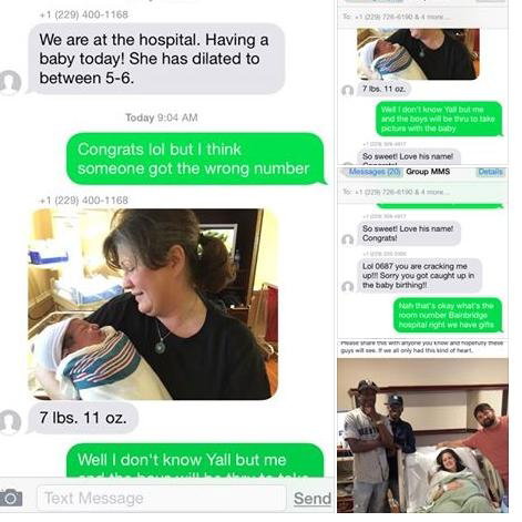 Świeżo upieczona babcia wysłała SMS-a pod niewłaściwy numer. Zobacz, jaką otrzymała odpowiedź!
