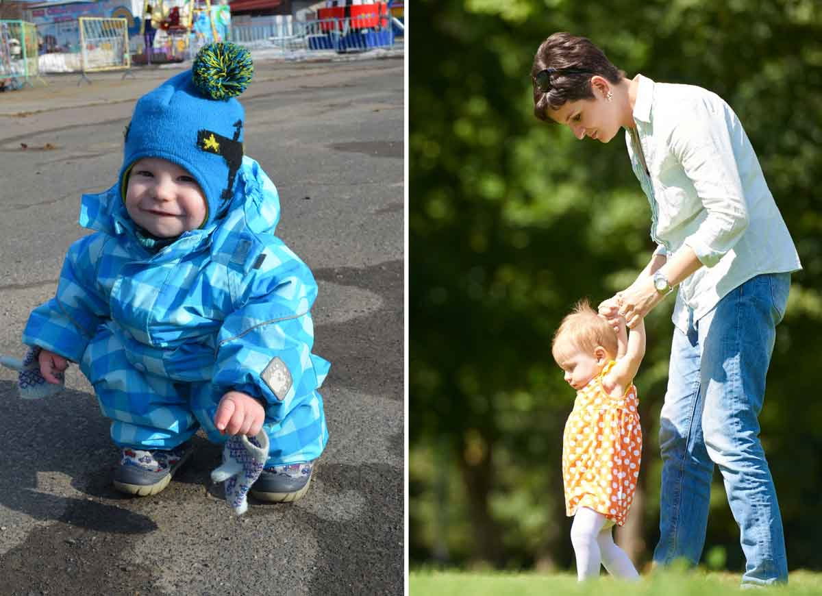 dziecko w zimowym kombinezonie