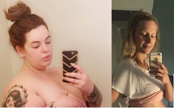 ciężarne porównanie Tess Holliday