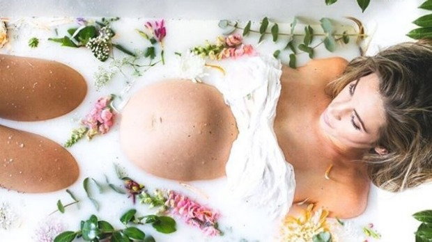 Kąpiel w mleku w ciąży #milkbath