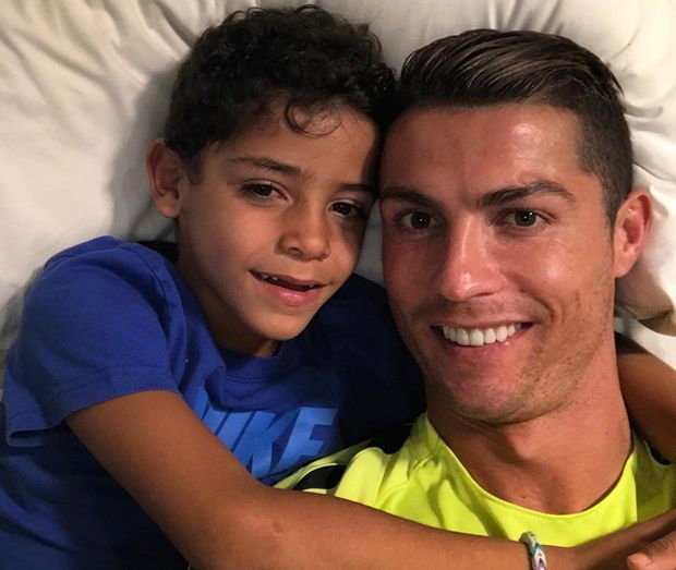 Cristiano Ronaldo ze starszym synem