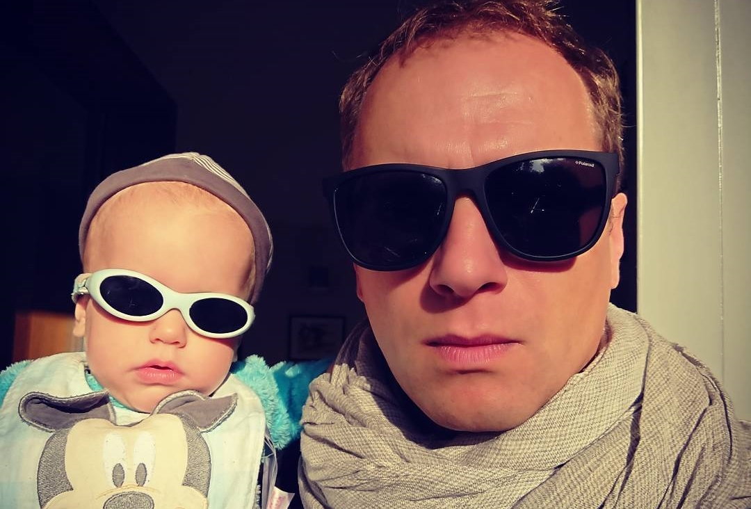 Maciej Stuhr z synem
