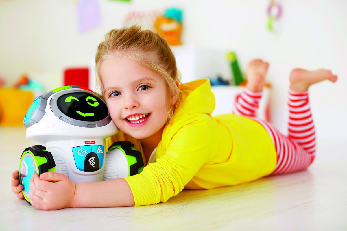 dziecko z zabawką fisher price