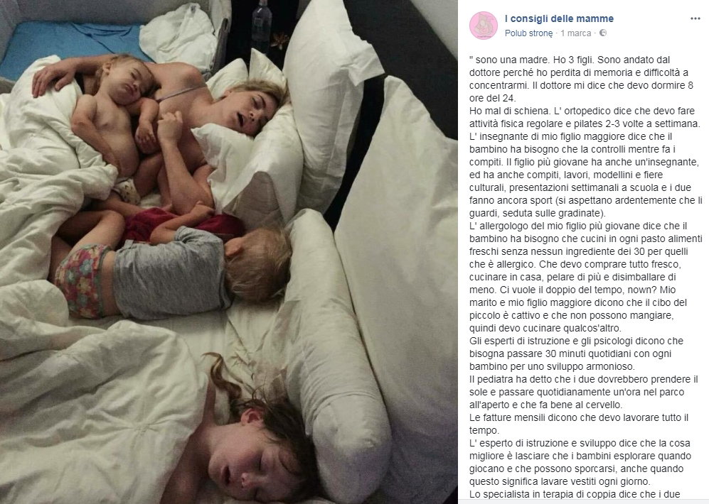 Matka dzieciom to matka zmęczona i wykończona wciąż